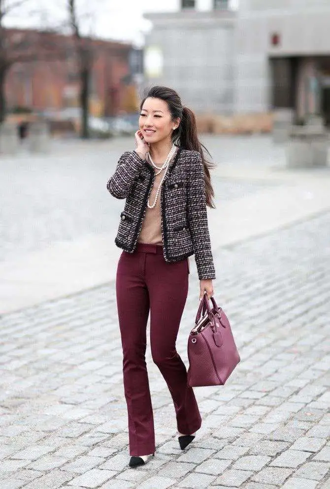 How To Wear Burgundy Pants: 15 Stunning Ways - The Fashion Assault Niaja